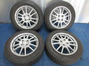 ★8分山★18年製★ ダンロップWINTER MAXX WM02 175/65R15　社外ホイール 15×6J +45 4H-100 4本セット スタッドレス　C816