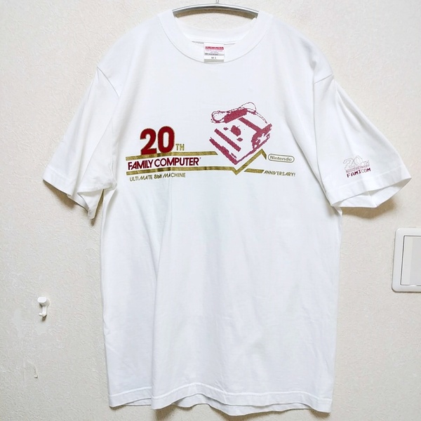 ファミコン　ファミコン生誕20周年　Tシャツ　ファミリーコンピューター　任天堂　20th　記念　M　非売品　ノベルティ　当選品　220727-06