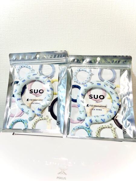 新品未開封 アイスリング キッズサイズ ブルー ICE RING SUO×FO ネッククーラー 2個セット