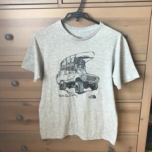 送料込　ノースフェイス ランクルTシャツ NT31704Z　グレー色　Lサイズ　使用感あり　ランドクルーザー好きに