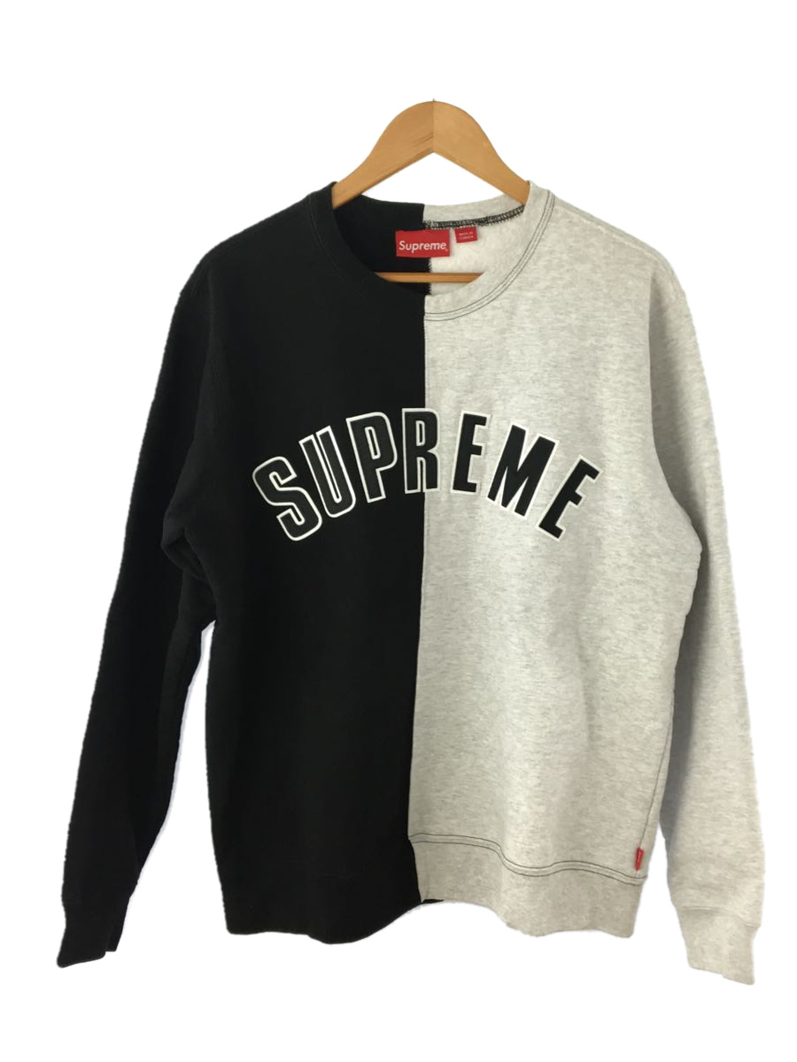 18aw supreme split crewneck sweatshirt | www.jarussi.com.br
