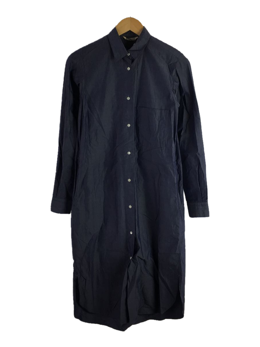 即納&大特価 FINX TWILL STAND COLLAR/長袖ワンピース
