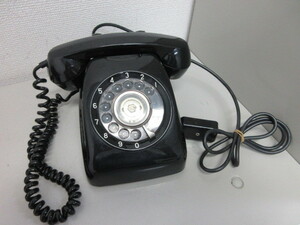  black telephone Showa Retro 600-A2 Japan electro- confidence telephone . company interior antique miscellaneous goods dial type telephone machine collection black #25301