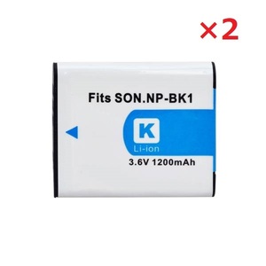 【送料無料】2個セット ソニー SONY カメラバッテリー NP-BK1 NP-BK1 バッテリー 電池 1200mAh 互換品 DSC-W190 MHS-CM5 MHS-PM5K 互換品