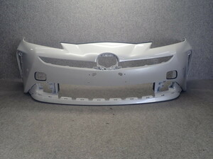 Prius　ZVW51　ZVW5　後期　Genuine　フロントBumper　089　プラチナホワイトPearl　52119-47740　ソナー穴Yes　241667/D20-3