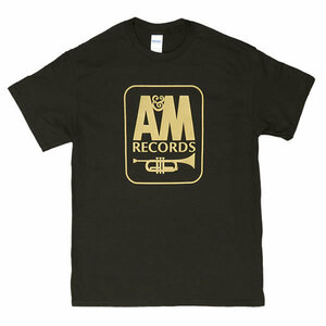 [XLサイズ]Ａ＆Ｍ Records（Ａ＆Ｍ レコード） ロゴＴシャツ 60s～70s レーベル ダークブラウン