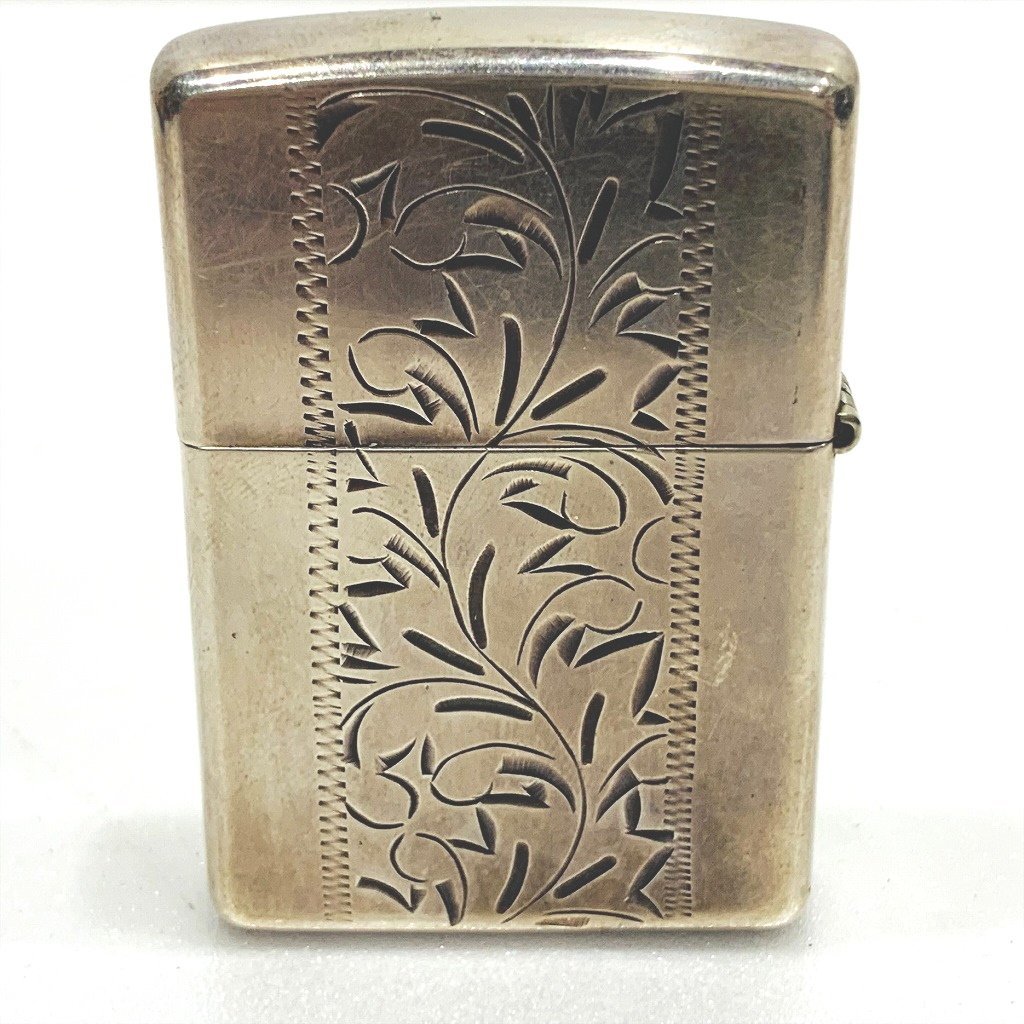 独特の素材 ZIPPO ジッポー銀sterling 2面彫 1999 MADE IN USA タバコ