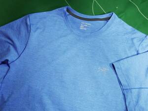 ^ Arc'teryx . пот скорость . полиэстер 100% футболка CORMAC CREW SS Men*s голубой M/M(JP-L) прекрасный товар!!!^