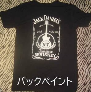 ジャックダニエル　Jack Daniel's　未使用VネックTシャツ　黒地に白　M.L.2L.3Lの4サイズ有