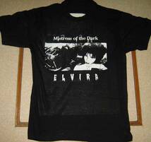 ELVIRA　エルヴァイラ　魔女と車　◆　Tシャツ　黒地に白　M.　L.　2L　3L　の4サイズ有り_画像2