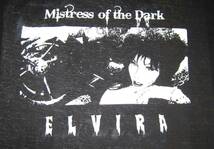 ELVIRA　エルヴァイラ　魔女と車　◆　Tシャツ　黒地に白　M.　L.　2L　3L　の4サイズ有り_画像1