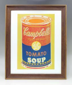 新品☆額付アートポスター★絵画☆andy warhol★アンディ・ウォーホル☆キャンベル☆Colored Campbells soup can☆55