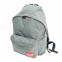 401026 良品 Manhattan Portage ナイロン バックパック リュックサック デイパック グレー シンプル マンハッタンポーテージ_画像1