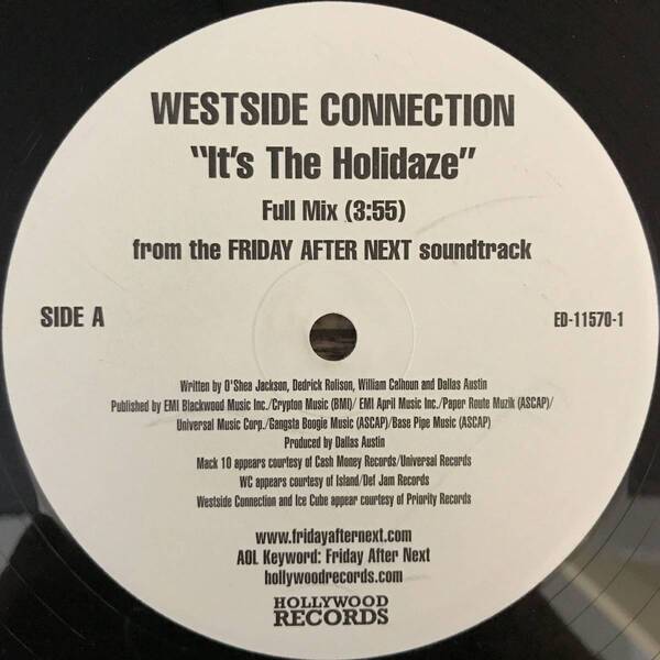 Westside Connection - It's The Holidaze (USオリジナル/プロモオンリー/Promo/Gangsta/ギャングスタ)