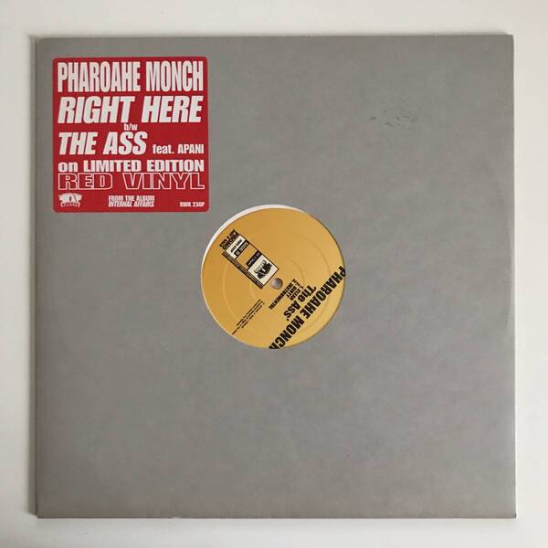 Pharoahe Monch - Right Here / The Ass (USオリジナル/プロモオンリー/Promo/カラー赤盤)