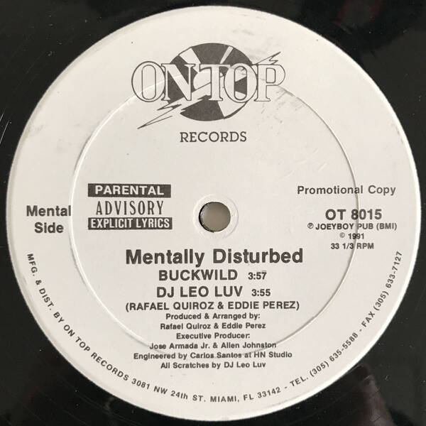 Mentally Disturbed - Buckwild (USオリジナル/プロモ/Promo/ミドル/マイナー/ニュースクール)