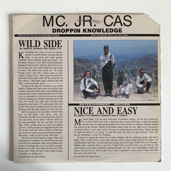 MC. Jr. Cas - Wild Side / Nice And Easy (USオリジナル/レアミドル/マイナー/ニュースクール)