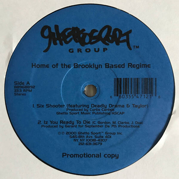 Home Of The Brooklyn Based Regime - Six Shooter / Iz You Ready To Die (USオリジナル/プロモ/Promo/アングラ)