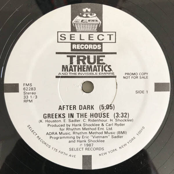 True Mathematics And The Invisible Empire - After Dark (USオリジナル/プロモオンリー/Promo/ミドル)
