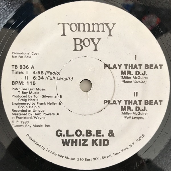 G.L.O.B.E. & Whiz Kid - Play That Beat Mr. D.J. (USオリジナル/プロモ/Promo/オールドスクール)