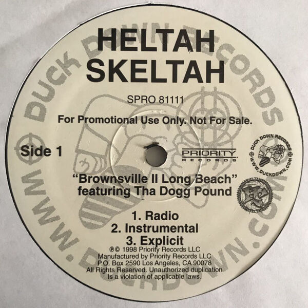 Heltah Skeltah - Brownsville II Long Beach (USオリジナル/プロモオンリー/Promo/ニュースクール)