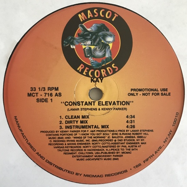 Kay - Constant Elevation / Maintain & Build (USオリジナル/プロモ/Promo/アングラ/ニュースクール)