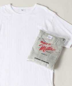 【MILLER×JS/ミラー】ジャーナルスタンダード別注 クルーネック Tシャツ　ホワイトM　リブ　