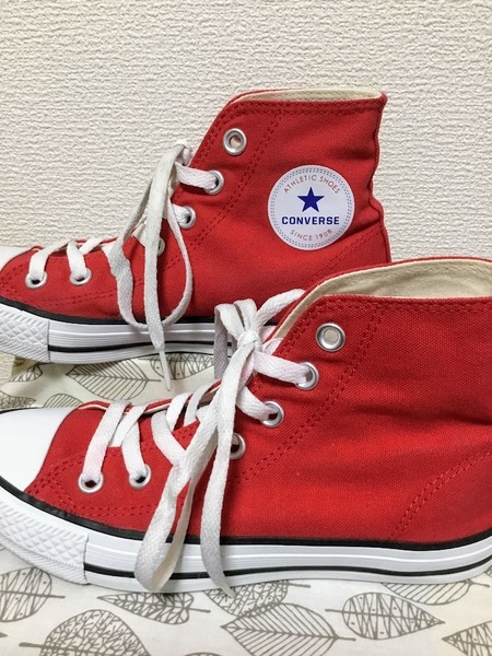 ◆送料込 23.0 コンバース CONVERSE スニーカー 赤 04◆0924