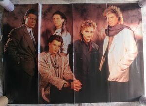 DURAN DURAN ポスター 音楽専科 昭和60年2月号 付録 ヨレあり デュラン・デュラン 当時物 ONGAKU SENKA