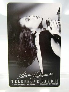 ▲▲未使用テレホンカード 中森明菜 50度数 モノクロ AKINA NAKAMORI テレカ KEN KIKAKU/ART Links PRODUCT BY AMADA コレクション品▲▲