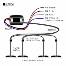 RGB LED フットランプ 室内灯 イルミネーション キット 6LED×4連 カラー パターン 明るさ変更可能 リモコン付き PZ436_画像4