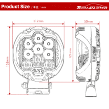 30W LED ドライビング ランプ コンボ オフロード 4WD フォグランプ 12V 24V 対応 ワークライト 作業灯 PZ510_画像6