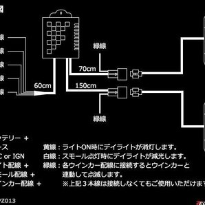 12V/24V 10W LEDデイライト キット 減光/消灯 ホワイト DRL PZ013の画像5