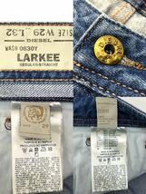 DIESEL ディーゼル LARKEE デニムパンツ FC2038 メンズ W29 L32 ストレート ボタンフライ WASH 0830Y ジーパン_画像8