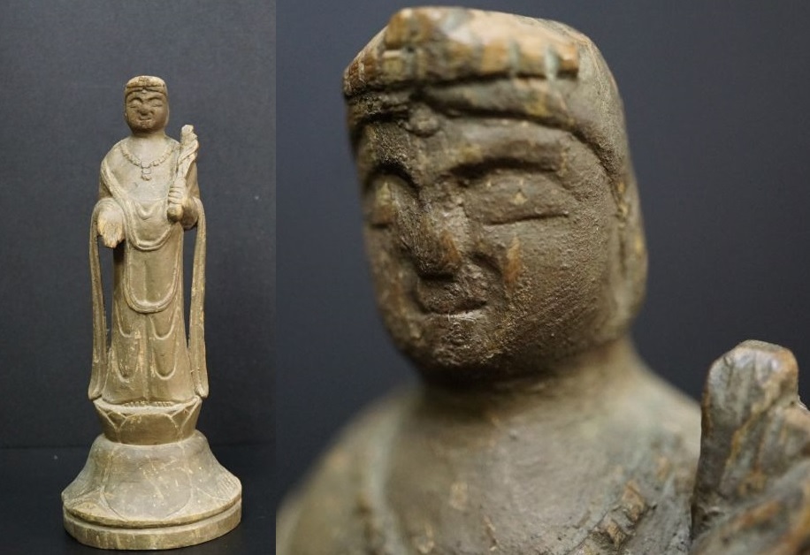 にくりぬき】 ヤフオク! - 超逸品珍品江戸期木彫奉納地蔵菩薩像胎内仏