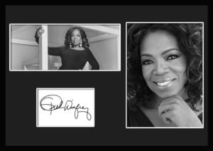 10種類!Oprah Winfrey/オプラ・ウィンフリー/俳優/テレビ/番組/司会/サインプリント&証明書付きフレーム/BW/モノクロ/ディスプレイ(4-3W)