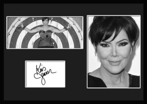 10種類!Kris Jenner/クリス・ジェンナー/ソーシャライト/リアリティ/サインプリント&証明書付きフレーム/BW/モノクロ/ディスプレイ(3-3W）