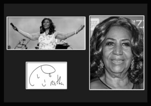 10種類!Aretha Franklin/アレサ・フランクリン/ソウル/soul/サインプリント&証明書付きフレーム/BW/モノクロ/ディスプレイ(2-3W)