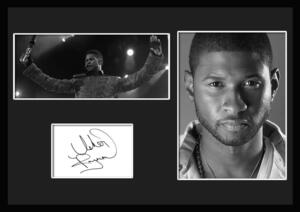 10種類!Usher/アッシャー/R&B/POP/サインプリント&証明書付きフレーム/BW/モノクロ/ディスプレイ (5-3W)