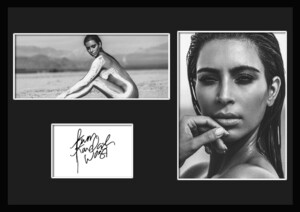 10種類!Kim Kardashian/キム・カーダシアン/セレブ/リアリティ番組/サインプリント&証明書付きフレーム/BW/モノクロ/ディスプレイ(10-3W)