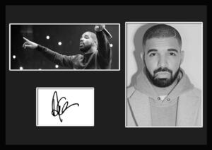 10種類!Drake/ドレイク/ヒップホップ/hiphop/r&b/サインプリント&証明書付きフレーム/BW/モノクロ/ディスプレイ (9-3W)