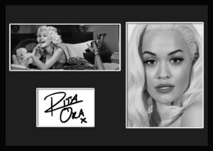 10種類!Rita Ora/リタ・オラ/R&B/Pop/UK/ポップ/歌手/アーティスト/サインプリント&証明書付きフレーム/BW/モノクロ/ディスプレイ(1-3W）