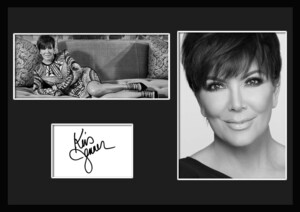 10種類!Kris Jenner/クリス・ジェンナー/ソーシャライト/リアリティ/サインプリント&証明書付きフレーム/BW/モノクロ/ディスプレイ(2-3W）