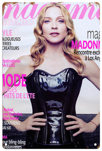  жестяная пластина табличка [ Madonna /Madonna] Celeb / pop / музыка / постер / журнал способ / журнал / интерьер / ржавчина способ -15