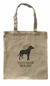 Dog Canvas tote bag/愛犬キャンバストートバッグ【Estonian Hound/エストニアン・ハウンド】イヌ/ペット/シンプル/ナチュラル-176