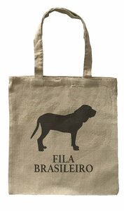 Dog Canvas tote bag/愛犬キャンバストートバッグ【Fila Brasileiro/フィラ・ブラジレイロ】イヌ/ペット/シンプル/ナチュラル-180