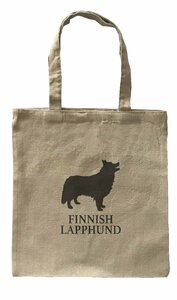 Dog Canvas tote bag/愛犬キャンバストートバッグ【フィニッシュ・ラップフンド】イヌ/ペット/シンプル/ナチュラル-182