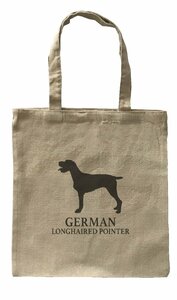 Dog Canvas tote bag/愛犬キャンバストートバッグ【ジャーマン・ロングヘアード・ポインター】イヌ/ペット/シンプル/ナチュラル-198