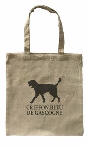 Dog Canvas tote bag/愛犬キャンバストートバッグ【グリフォン・ブルー・ド・ガスコーニュ】ペット/シンプル/ナチュラル-222