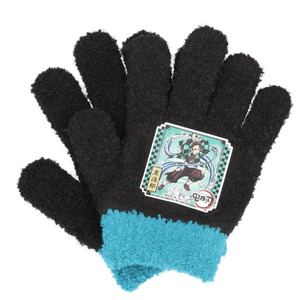 *... blade. charcoal next .. black Kids gloves mail order character 5 fingers elementary school student lower classes man girl acrylic fiber nylon warm lovely wrist 